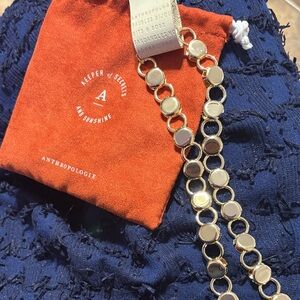 Anthropologie Gold  Circle necklace NWT